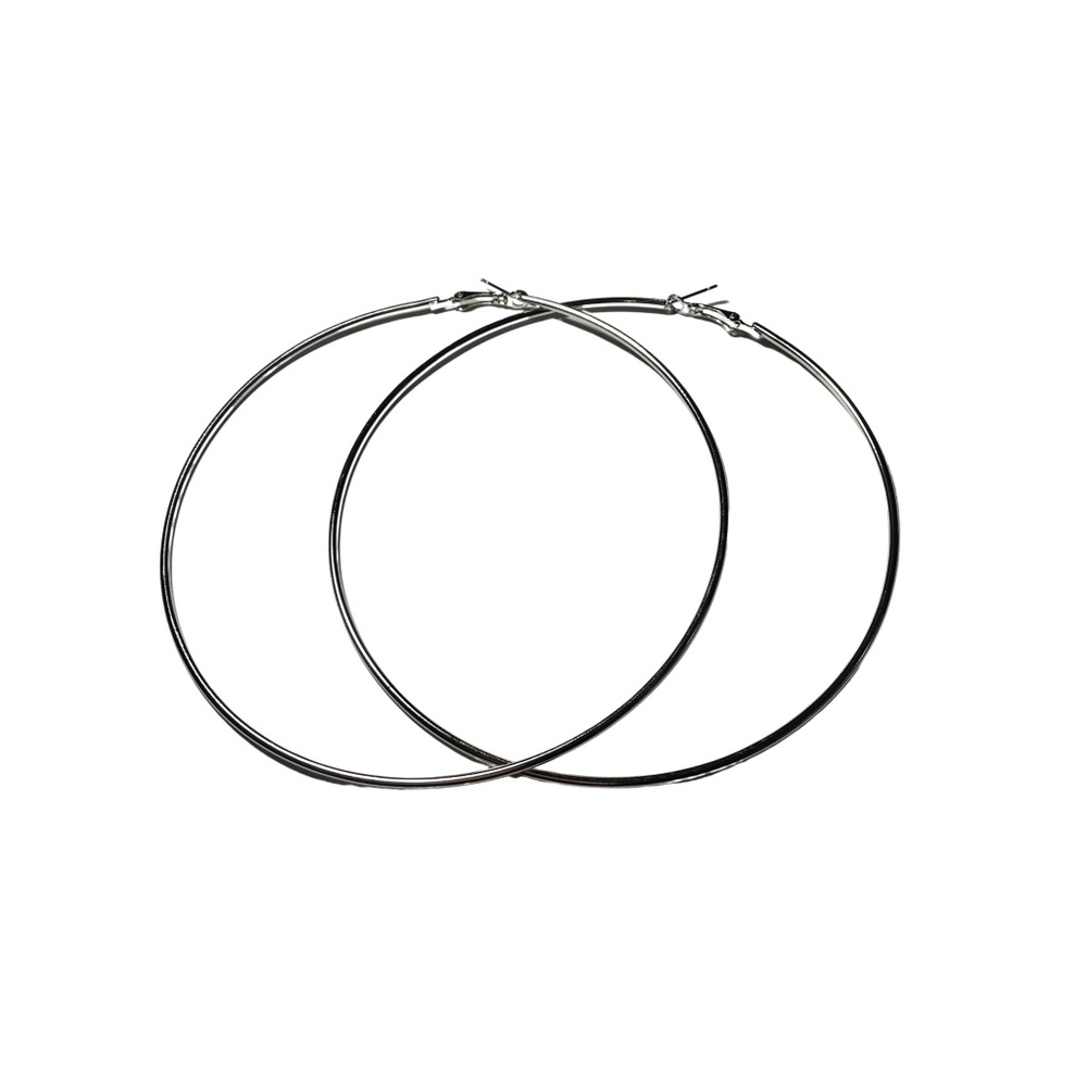 Silver Oversized Hoop Earrings